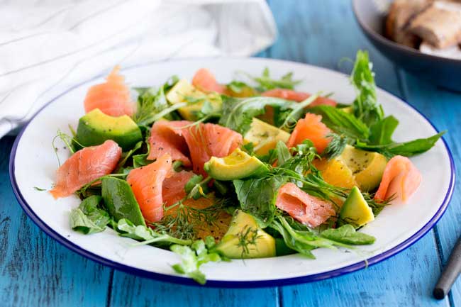 Smoked Salmon Salad with Orange and Avocado