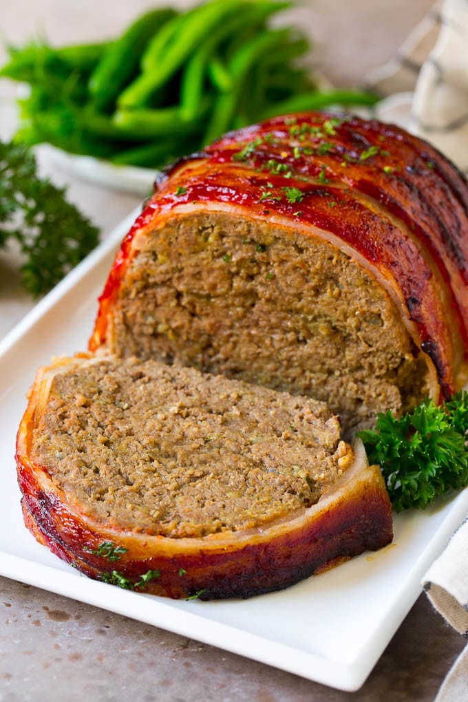 bacon wrapped meatloaf 8