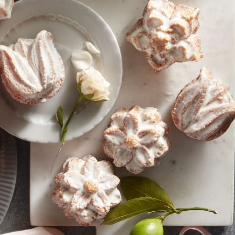 Floral Cakelets with Vanilla Glaze