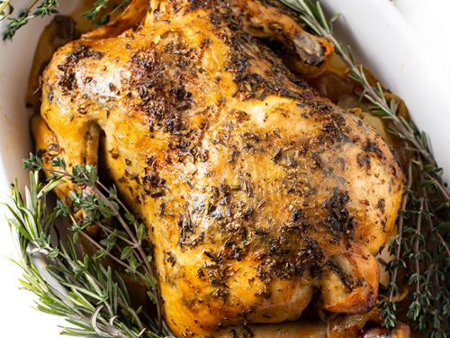 Crock Pot Whole Chicken Recipe With Garlic Herb Butter 